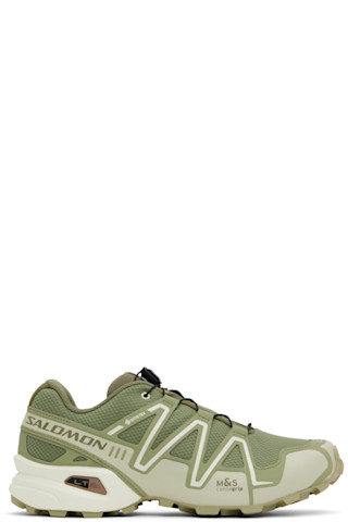 【関税込み】Salomon カーキ Speedcross 3 スニーカー Khaki Speedcross 3 GORE-TEX Sneakers by Salomon on Sale