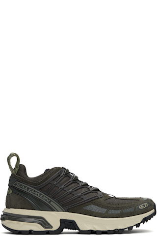 【関税込み】Salomon カーキ ACS PRO LEATHER スニーカー Khaki ACS PRO LEATHER Sneakers by Salomon on Sale