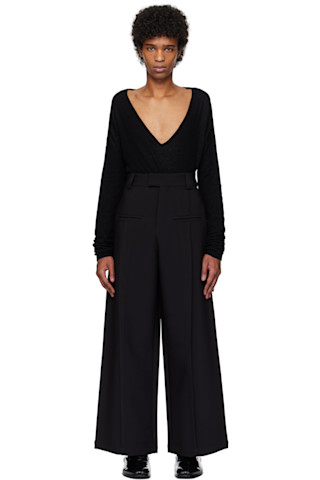 Fax Copy Express: Black 'Hand In Front Pocket' Trousers | SSENSE Fax Copy Express: Black 'Hand In Front Pocket' Trousers | SSENSE