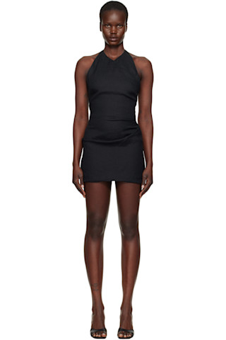 Black Marianna Halter Minidress by BEC + BRIDGE on Sale