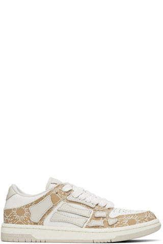 White & Beige MA Quad Skel Low Top Sneakers by AMIRI on Sale