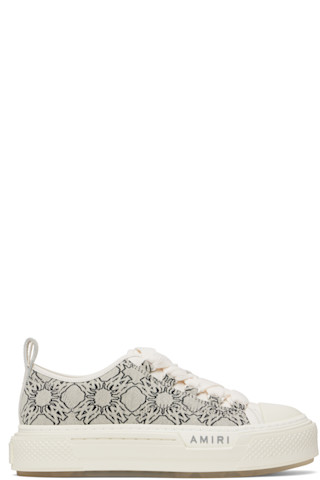 【AMIRI】グレー MA Quad Courtジャカード ローカットスニーカー Gray MA Quad Jacquard Court Low Sneakers by AMIRI on Sale