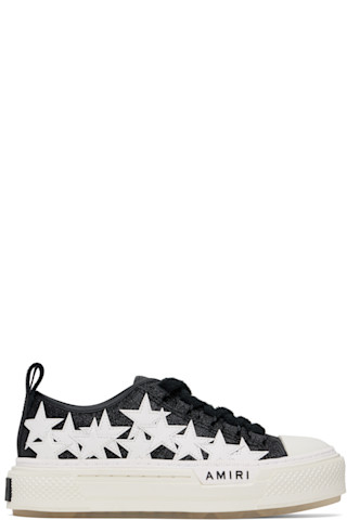 AMIRI Glitter Stars Court ローカット スニーカー 関税送料込 Black Glitter Stars Court Low Sneakers by AMIRI on Sale