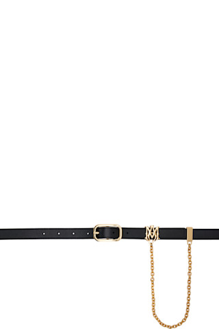 25ss 美品　アミリ　MAロゴ　チェーン　2cm厚　レザー　ベルト ブラック AMIRI(アミリ) MA 2CM CHAIN BELT / BLK&GOLD | Detail