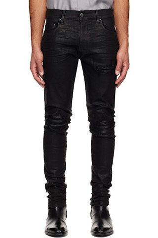 AMIRI: Black Wax MX1 Jeans | SSENSE AMIRI: Black Wax MX1 Jeans | SSENSE