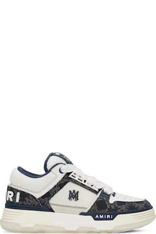 【AMIRI】男性 MA BOAT SHOE スニーカー AMFOLU1001-410 NAVY White & Navy MA Quad MA-1 Sneakers by AMIRI on Sale