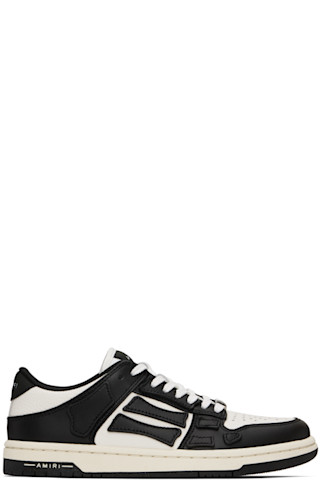 スニーカー AMIRI FW25 SKEL LOW TOP (AWFOSR1114 BLACK WHIT) AMIRI: Black & White Skel-Top Low Sneakers | SSENSE Canada