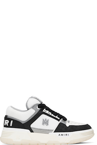 スニーカー AMIRI SS25 MA QUAD DEBOSSED NUBUK MA-1 (AMFOSR1121 BLACK) White & Black MA Quad Debossed Nubuck MA-1 Sneakers by AMIRI