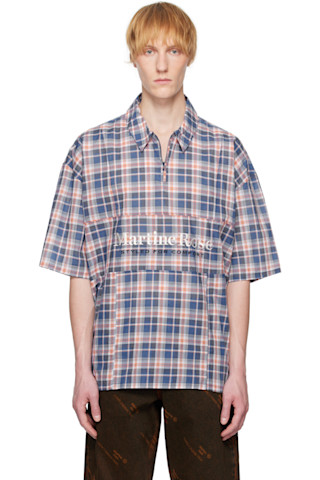 MARTINE ROSE POLO Tシャツ Martine Rose - Striped print polo shirt Martine Rose