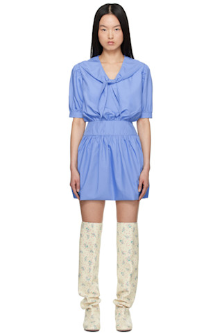 Ashley Williams ノースリーブミニワンピース Ashley Williamsのブルー Yuki ミニワンピースがセール中