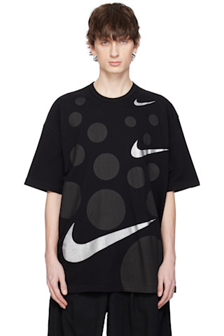 COMME DES GARCONS コムテキャルソン ナイキ クルネック Tシャツ Black Comme des Garçonsのブラック Nikeエディション オーバー