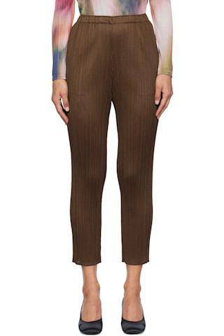 PLEATS PLEASE BACKLIGHT パンツ（BROWN / 2） Brown New Colorful Basics 4 Trousers by PLEATS PLEASE ISSEY