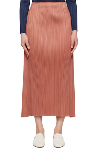 PLEATS PLEASE MONTHLY 3月スカートDARK BROWN PLEATS PLEASE ISSEY MIYAKE - PLEATS PLEASE MONTHLY 3月