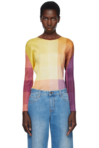 PLEATS PLEASE ISSEY MIYAKE: Multicolor Photon Top | SSENSE PLEATS PLEASE ISSEY MIYAKE: Multicolor Photon Top | SSENSE