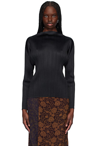 Black Monthly Colors February Top by PLEATS PLEASE ISSEY