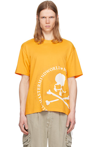 【関税込み】MASTERMIND WORLD タン MW Flash Tシャツ Yellow MW Flash T-shirt by MASTERMIND WORLD on Sale