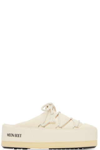 【関税込み】Moon Boot オフホワイト EVX ナイロン ミュール Off-White EVX Nylon Mules by Moon Boot on Sale