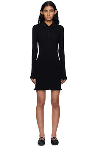 【関税込み】Cecilie Bahnsen ブラック Botka ミニワンピース Cecilie Bahnsen: ブラック Botka ミニワンピース | SSENSE 日本