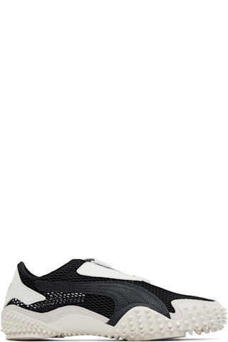 【関税込み】PUMA ブラック&グレー Mostro Mesh スニーカー PUMA: Black & Gray Mostro Mesh Sneakers | SSENSE