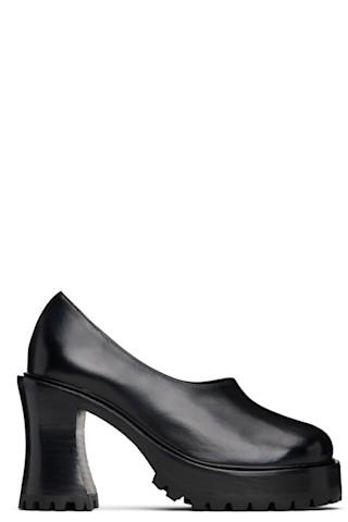 Black Hannah Platform Heels by Nicole Saldaña on Sale