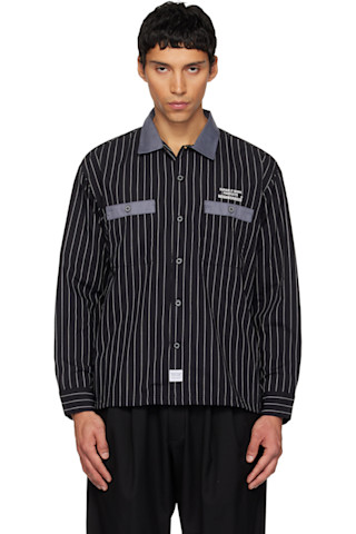 Neighborhoodのブラック Classic Work Stripe 長袖シャツがセール中