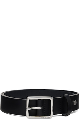 【関税込み】rag & bone ブラック Boyfriend レザーベルト rag & bone: ブラック Boyfriend レザーベルト | SSENSE 日本