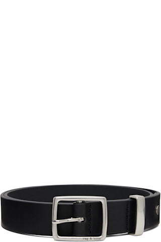 【関税込み】rag & bone ブラック X Boyfriend レザーベルト rag & bone: Black X Boyfriend Belt | SSENSE