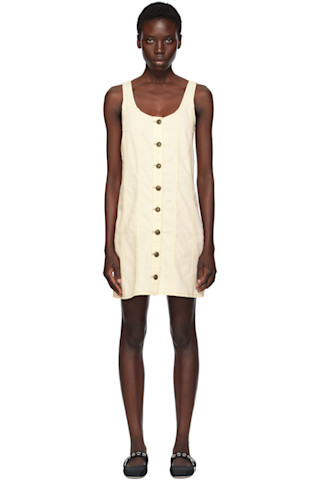 rag & bone: ベージュ Laney デニム ミニワンピース | SSENSE 日本 rag & bone: ベージュ Laney デニム ミニワンピース | SSENSE 日本