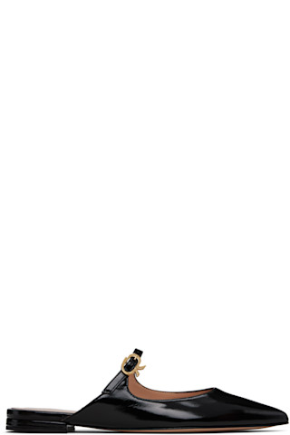 Black Ribbon Jane Slide Loafers by Gianvito Rossi on Sale