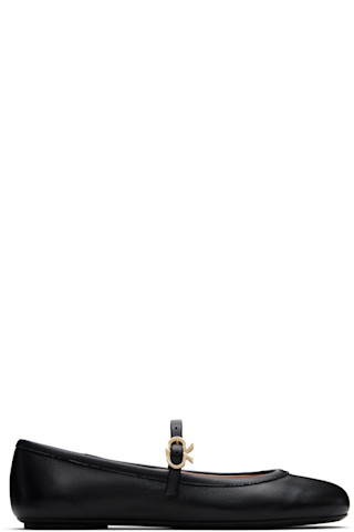 Gianvito Rossi: ブラック Carla フラットシューズ | SSENSE 日本