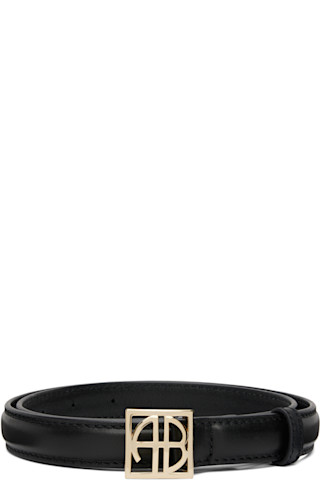 【関税込み】ANINE BING ブラック モノグラム ベルト Black Nicola Belt by ANINE BING on Sale