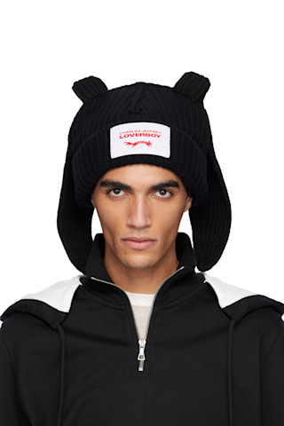 Charles Jeffrey LOVERBOYのブラック Chunky Rabbit ビーニーがセール中