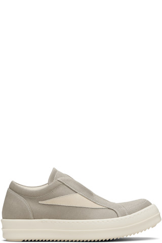 Taupe Concordians Laceless Vintage Sneaks Sneakers by Rick Owens