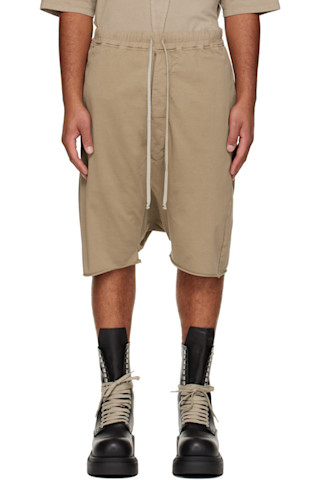 Rick Owens DRKSHDWのトープ Concordians Drawstring Pods ショート