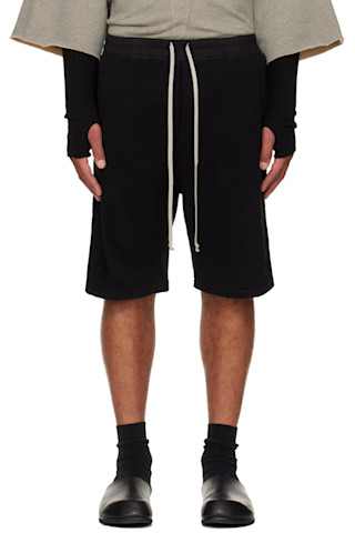 Rick Owens DRKSHDW: ブラック Concordians Pusher ショートパンツ