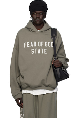 Fear of God ESSENTIALS: グレー 90s Fit フリース フーディ | SSENSE 日本