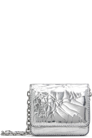 Maison Margiela: シルバー スモール チェーンウォレット | SSENSE 日本
