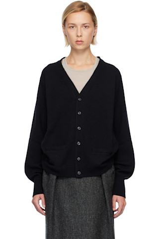 Maison Margiela　ネイビー カーディガン Maison Margiela: ネイビー カシミヤ カーディガン | SSENSE 日本