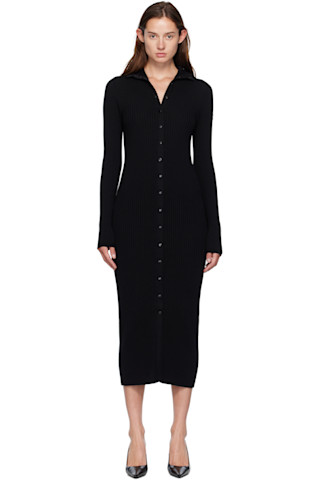 Moncler Genius: Moncler x EE72 Black Abito Maxi Dress | SSENSE