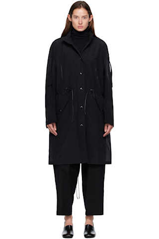 Moncler Genius: Moncler x EE72 Black Prapiroon Coat | SSENSE