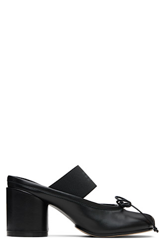 MM6 Maison Margiela: Black Anatomic Numeric Heeled Sandals