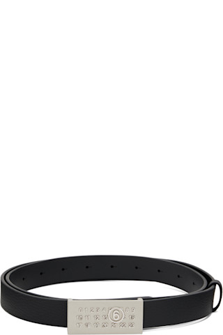 MM6 Maison Margiela: Black Numeric Belt | SSENSE