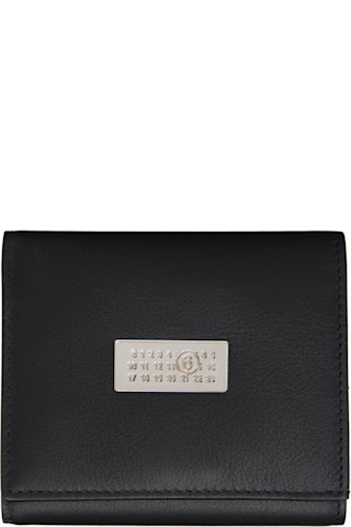 MM6 Maison Margiela: ブラック 三つ折り財布 | SSENSE 日本