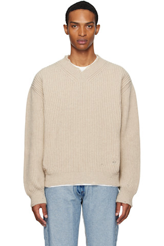 45R 45rpm♡縮絨ウールニットセーター ベージュ サイズ1 装飾 へちま襟 252188M206000_1.jpg