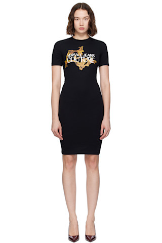 Versace Jeans Coutureのブラック Vestiti ストレッチジャージ ミニ
