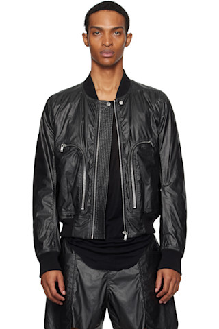 ジャケット・アウター Rick Owens 22AW BAUHAUS FLIGHT JACKET 46 Bauhaus Flight leather bomber jacket in black - Rick Owens