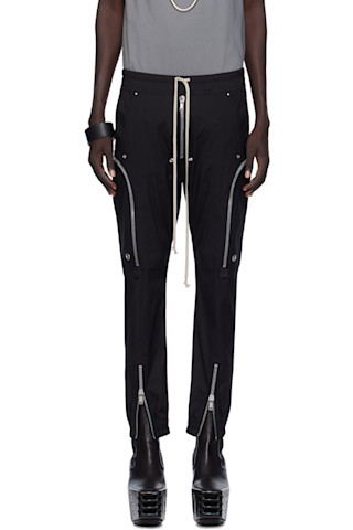 Black Concordians Bauhaus Cargo Pants by Rick Owens on Sale