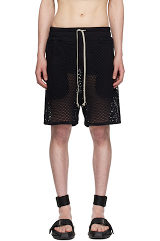 Rick Owensのブラック Championエディション メッシュ ショートパンツ