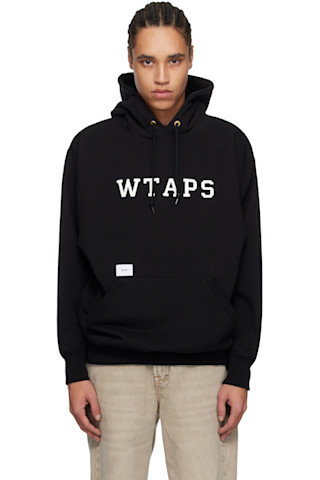 WTAPS: Black Cotton Academy Hoodie | SSENSE WTAPS: Black Cotton Academy Hoodie | SSENSE