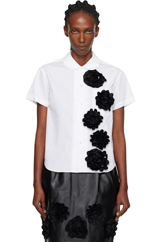 Comme des Garçons Flower Top COMME DES GARCONS BLACK & PURPLE FLORAL FLORAL PADDED WRAP TOP 1996